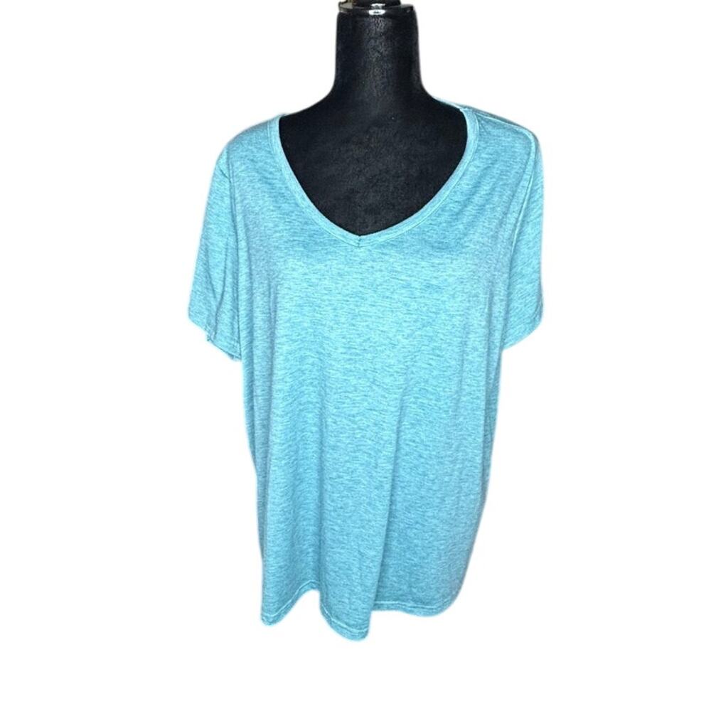 Shein teal blue comfortable t-shirt size curve 1xl